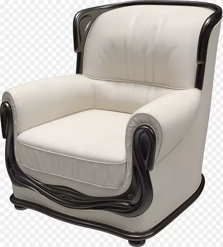 翼椅沙发家具-白色扶手椅PNG形象