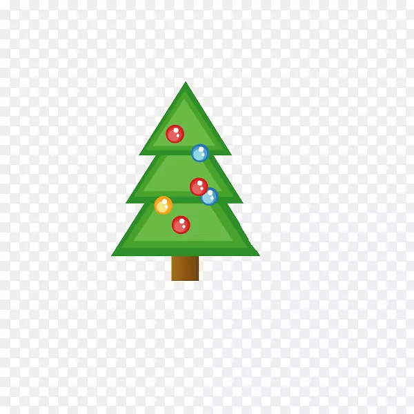 模板圣诞树圣诞装饰图案-简单圣诞树