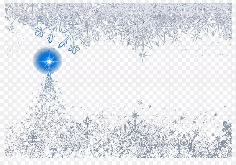 雪花圣诞图标-星星雪花圣诞树