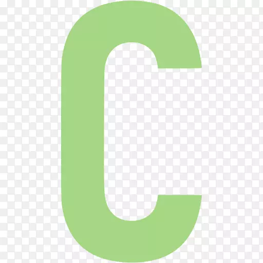 商标绿色图案-字母c png