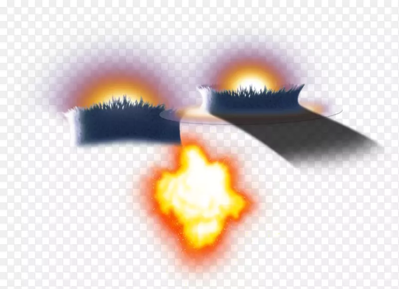 火山火焰图标-火山喷发产生的火花