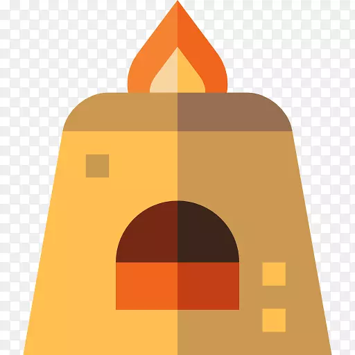 炉膛散热器图标.火焰