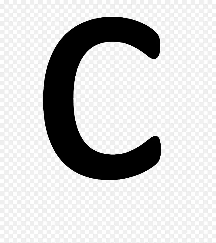 品牌设计黑白圆圈-字母c png