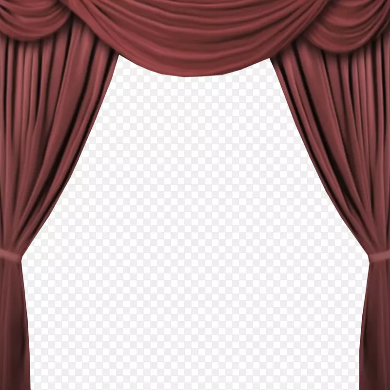 窗台处理剧场窗帘和舞台窗帘PNG