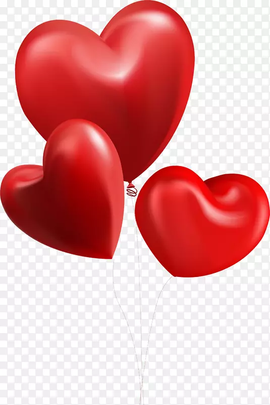 情人节心气球图-红色爱情装饰图案