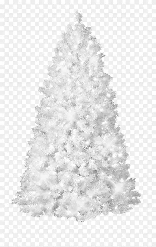 人造圣诞树点亮前圣诞树装饰-雪树