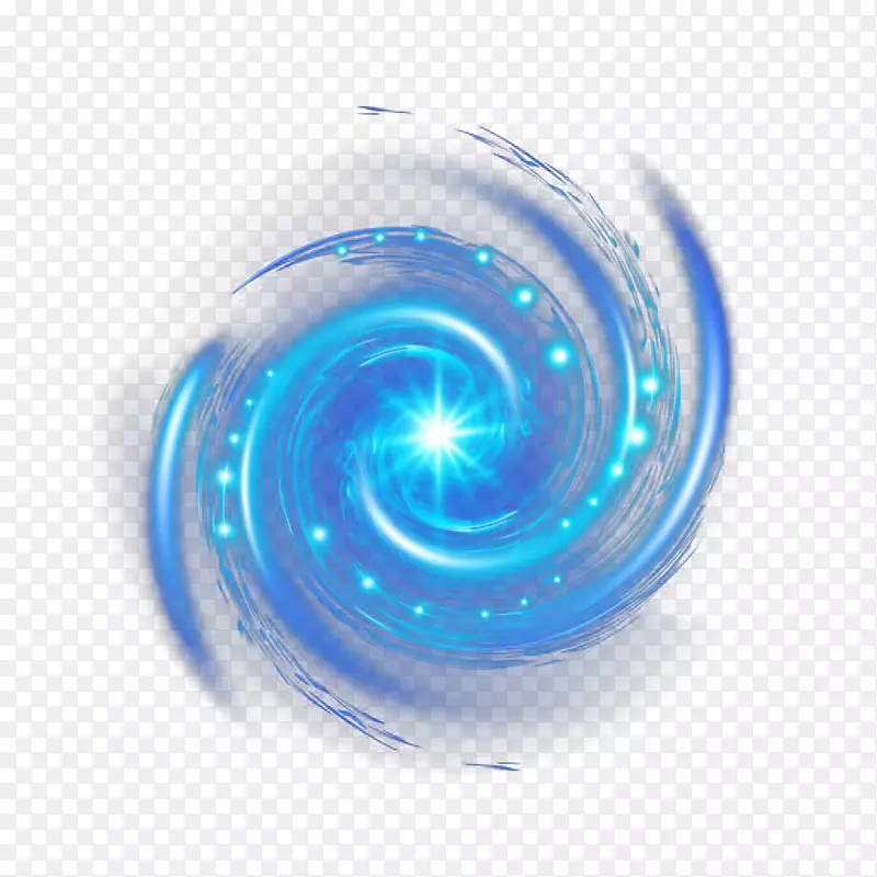 深圳宇宙集团密码公司-手绘蓝色螺旋星系