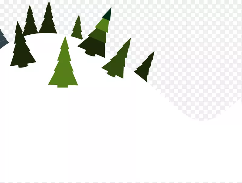 插图-白色雪和圣诞元素