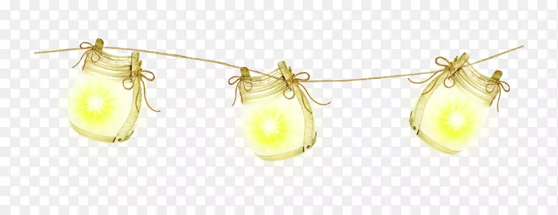 耳环黄身穿孔珠宝-漂亮的灯