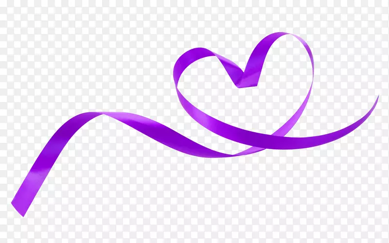 带装饰图案的紫色新鲜爱情丝带