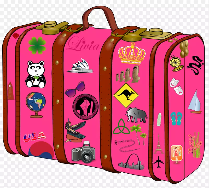 手提箱行李夹艺术-手提箱PNG剪贴件