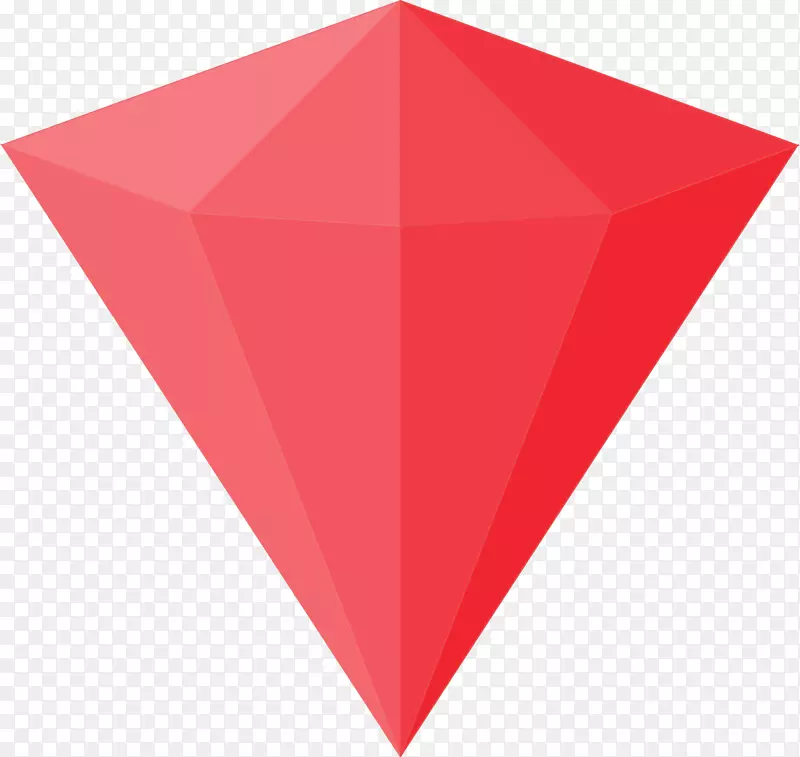 三角红色设计-红宝石PNG