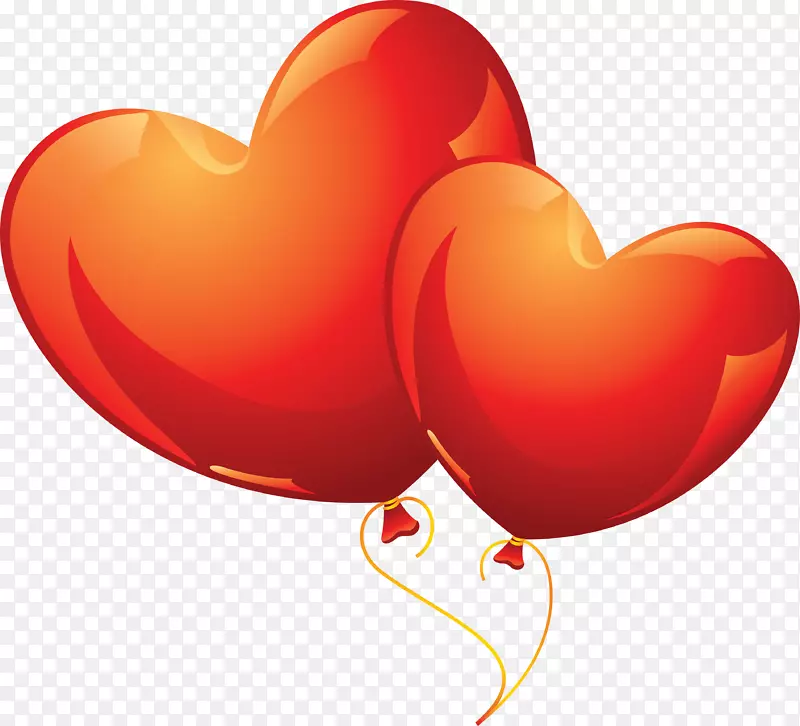 表情符号爱情心脏贴纸表情-气球PNG图像
