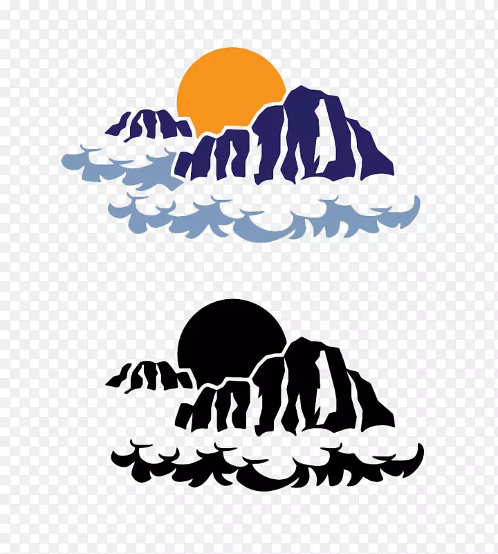 浮山中的手绘云