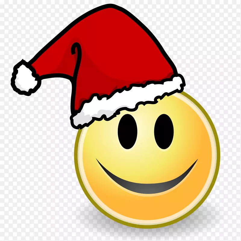 圣诞老人，圣诞微笑，礼物，幸福-笑容满面的PNG