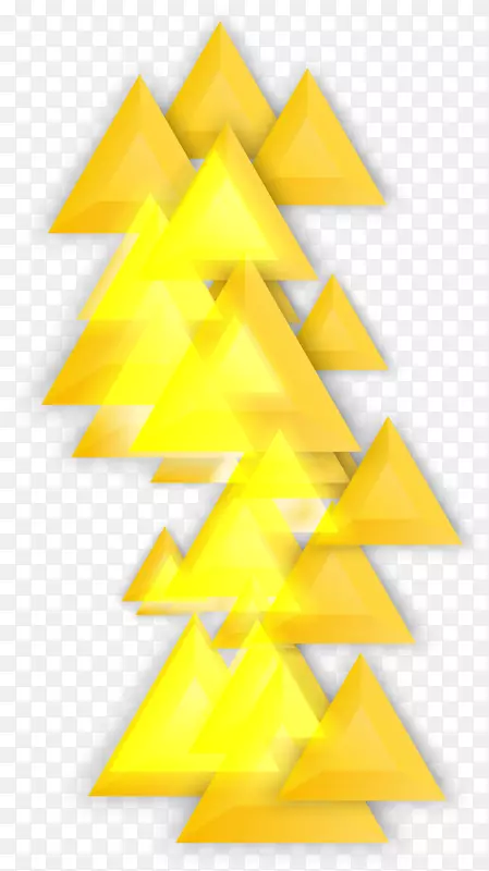 黄色梯度时尚三角图案