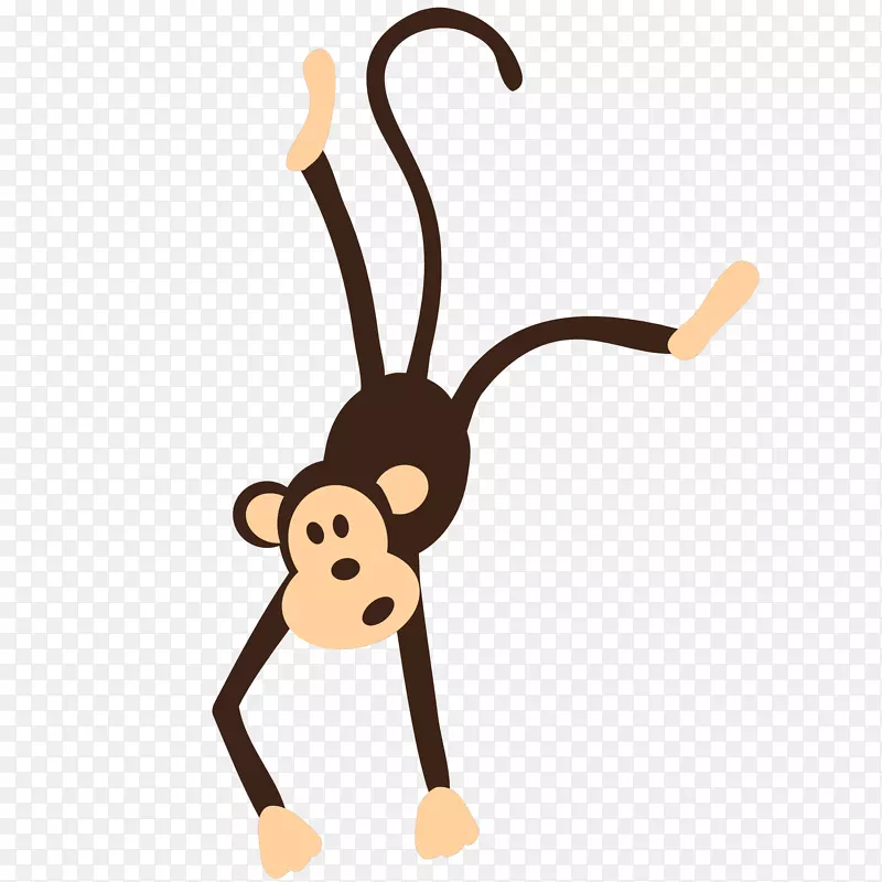 猴子衣架剪贴画-猴子PNG
