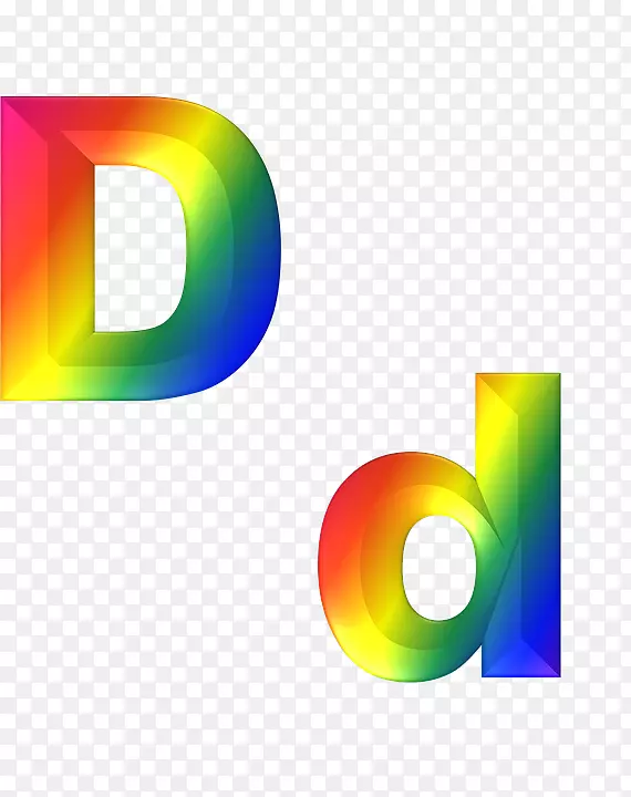 彩色渐变字母DPNG图片素材下载_图片编号38709-PNG素材网