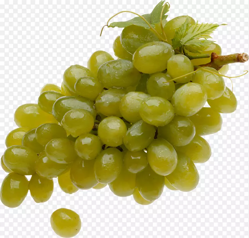 果汁水果色拉葡萄达尔-绿色葡萄PNG形象