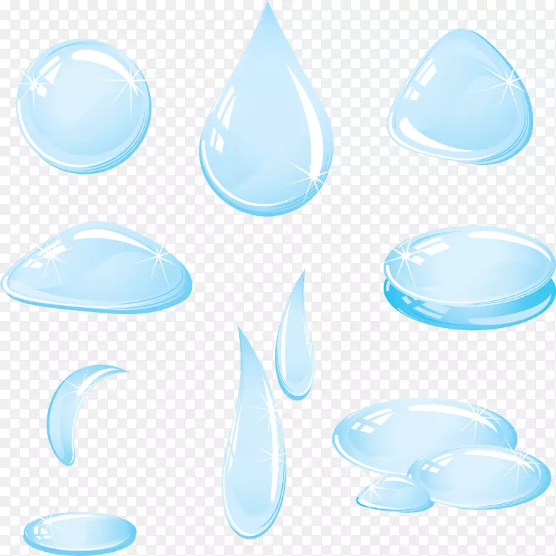 水液蓝-水滴png图像