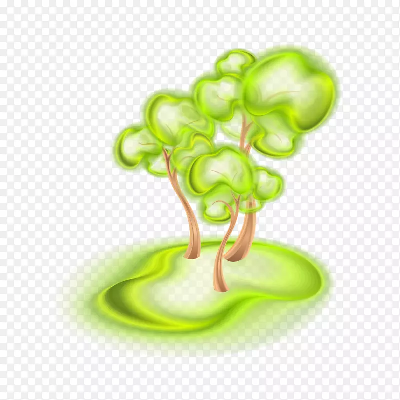 三维绿树