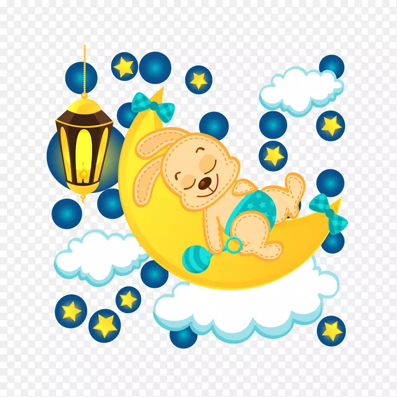 卡通奇幻月亮星
