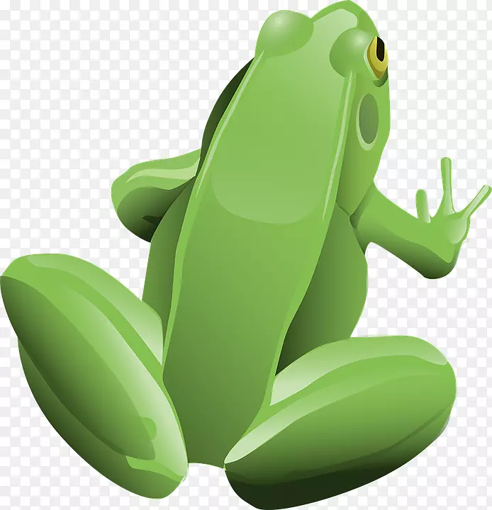 青蛙剪贴画-绿色青蛙PNG