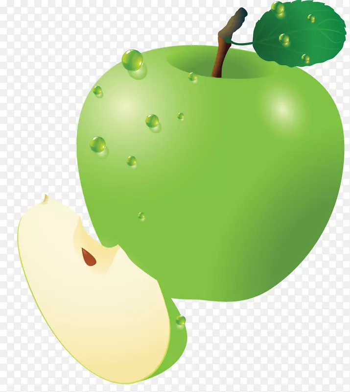 苹果下载剪贴画-绿色苹果PNG图像