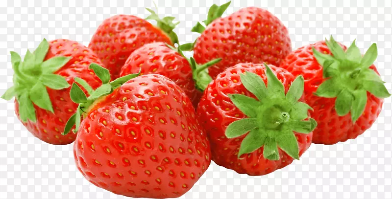 野生草莓天使食品蛋糕短蛋糕-草莓PNG图片