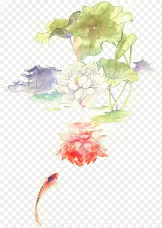 古代美丽水彩插图