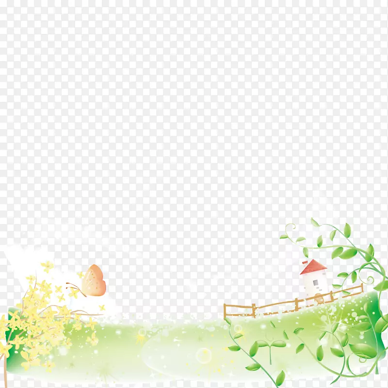 房屋篱笆草景观载体材料