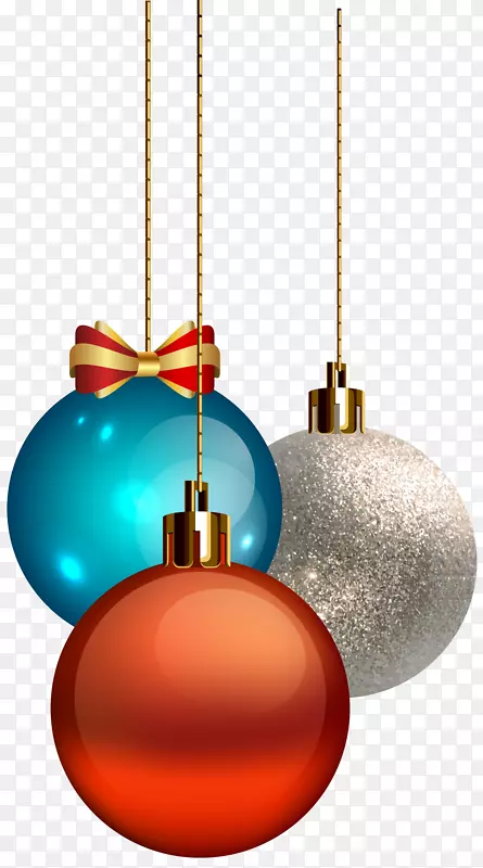 圣诞装饰品剪贴画-圣诞球透明PNG剪贴画