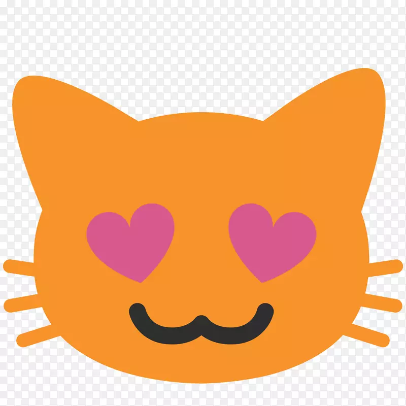 猫表情符号小猫komoji贴纸-笑脸PNG