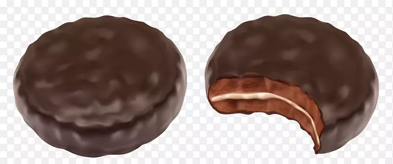 巧克力饼干巧克力蛋糕饼干巧克力三明治饼干PNG剪贴画