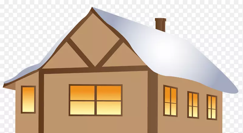 室内剪贴画-冬季棕色房屋图片