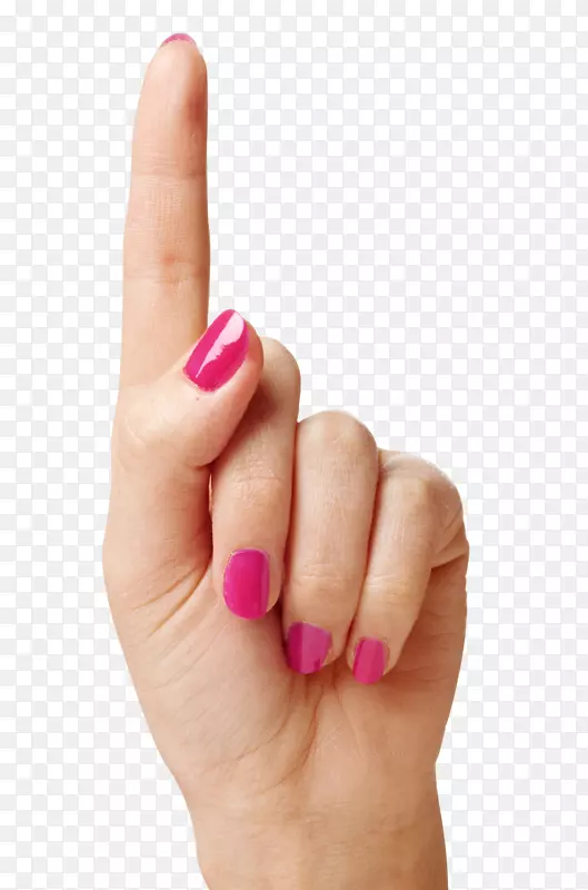 一个女人独居的指南：10种生存悲伤和快乐选择的方法？为什么女性真的放弃了职业生涯和头回家指甲夹艺术-手显示一个手指PNG剪贴画的形象。