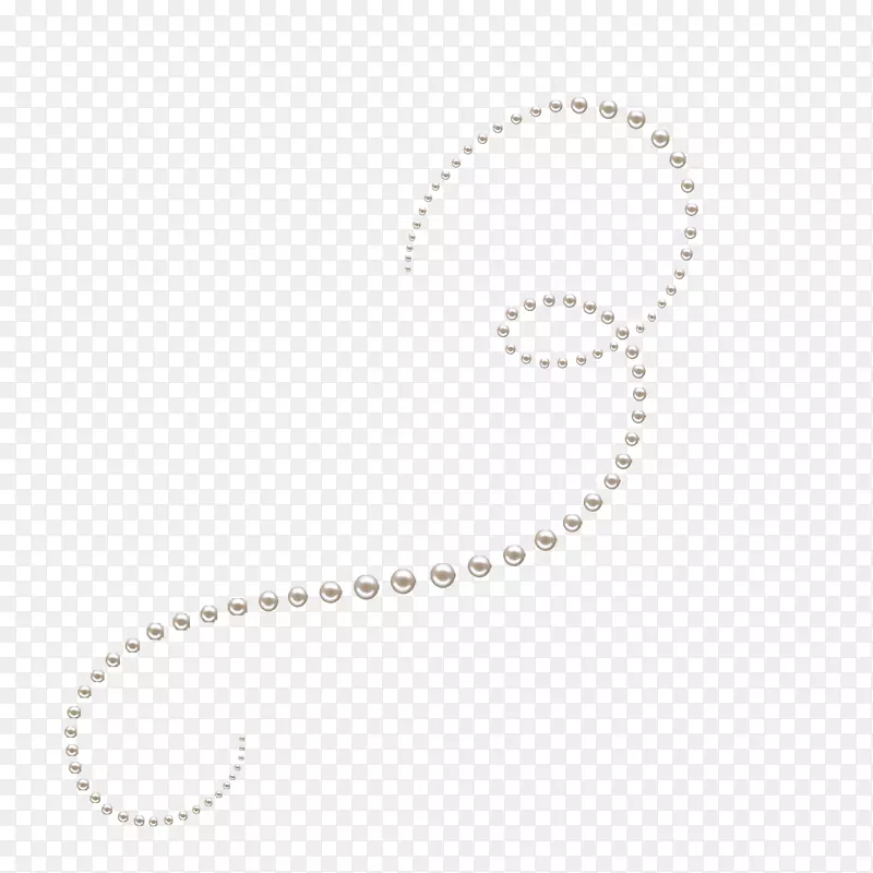 白车身穿孔珠宝图案-珍珠串PNG