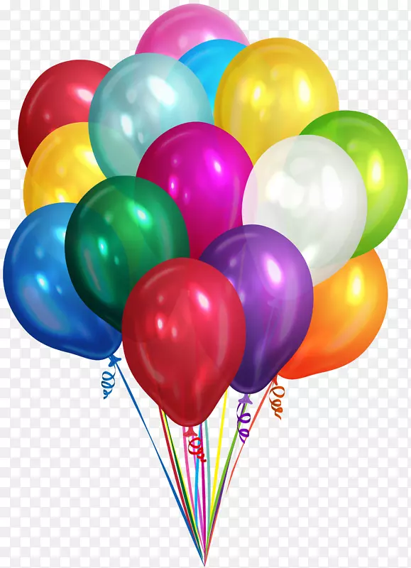 气球剪贴画-一堆气球透明剪贴画png图像