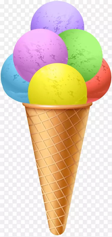 冰淇淋锥圣代巧克力冰淇淋-冰淇淋PNG剪贴画