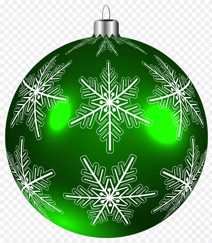 圣诞装饰品剪贴画-美丽绿色圣诞球PNG剪贴画-艺术形象