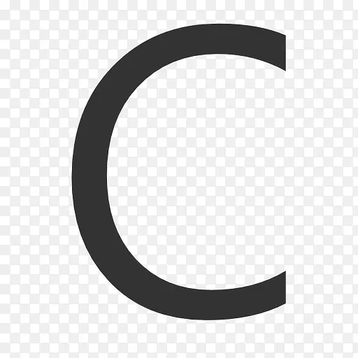 全大写字体-字母c png