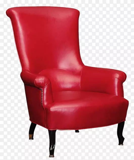 红蓝椅丹麦艺术博物馆设计桌红椅咖啡厅及酒吧红皮椅PNG图片
