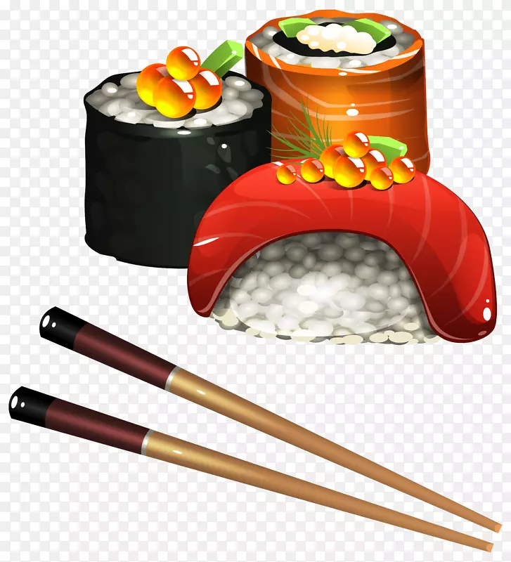 寿司日式料理大青菜剪贴画-寿司集PNG剪贴画