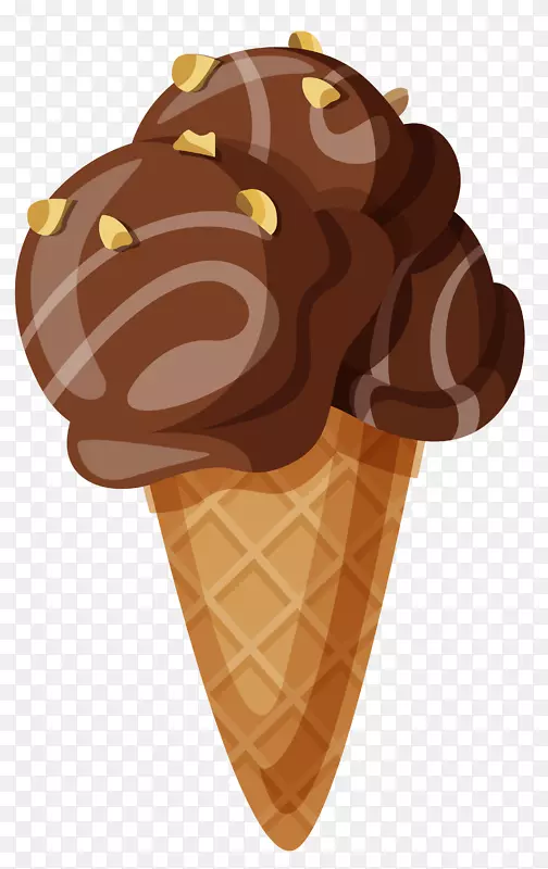 冰淇淋圆锥形圣代华夫饼-冰淇淋锥透明图片