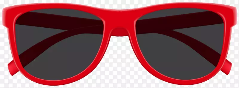 太阳镜红色眼镜-红色太阳镜PNG剪贴画图像