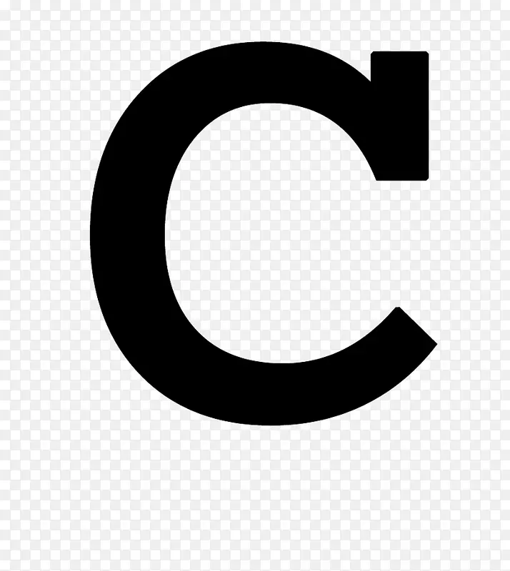 黑白品牌图案-字母c png