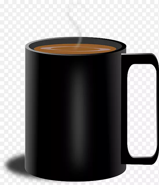 咖啡杯茶咖啡杯-黑色杯Png图像