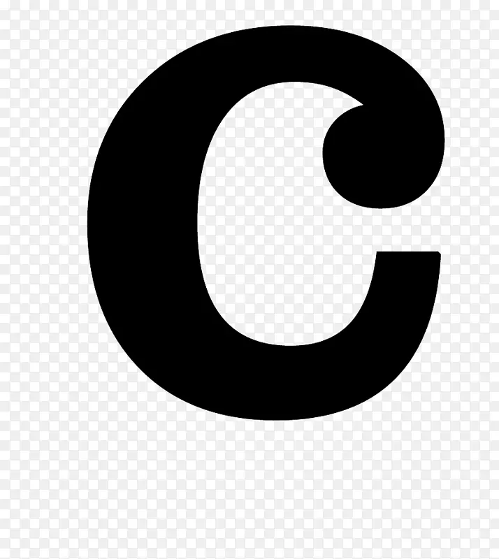 商标标志黑白字体-字母c png