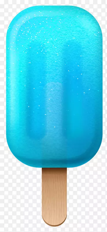 冰淇淋锥冰夹艺术-蓝色冰淇淋PNG剪贴画