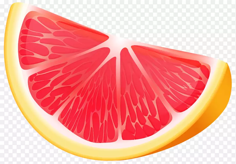 果汁葡萄柚酸含羞草鸡尾酒-红橙片PNG透明剪贴画图像